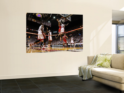 Buy Chicago Bulls v Miami Heat - Game FourMiami, FL - MAY 24: Derrick Rose, Joel Anthony, LeBron James at AllPosters.com