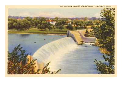 Dam on Scioto River, Columbus, Ohio