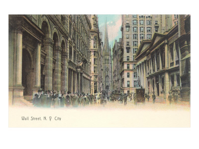 Wall Street in New York City.