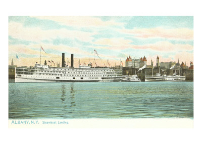 Steamboat Landing in New York.