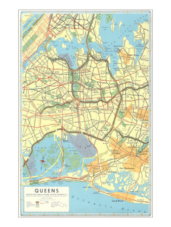 Map of Queens, New York