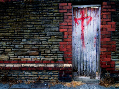 Derelict Doorway with Graffiti