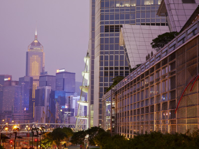 Two International Tower (Two Ifc) with Central Plaza Skyscraper in Background, Hong Kong, China