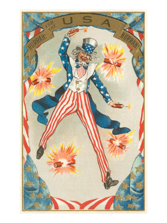 Uncle Sam Throwing Fire Crackers, Hurrah