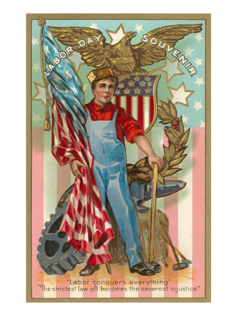 Labor Day Souvenir, Flag and Gears