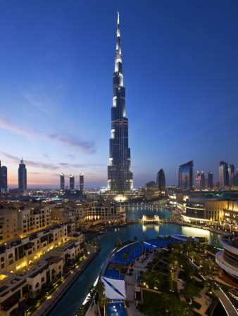 United Arab Emirates (UAE), Dubai, the Burj Khalifa at Night