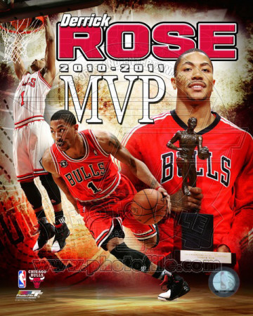 Chicago Bulls - Derrick Rose 2010-11 NBA MVP Composite Poster