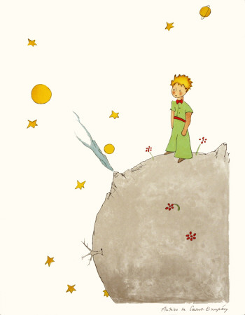 Petit Prince et son Asteroide B 612 - Art Print