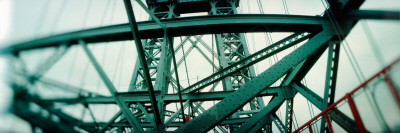 Low Angle View of a Suspension Bridge, Williamsburg Bridge, New York City, New York State, USA