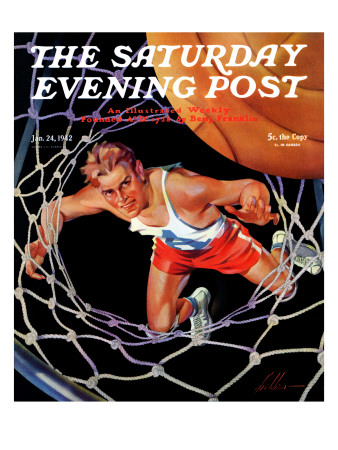 "Two Points," Saturday Evening Post Cover, January 24, 1942 Poster