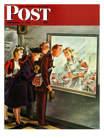 "Maternity Ward," Saturday Evening Post Cover, November 2, 1946