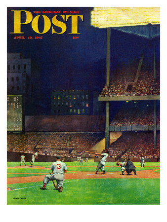 "Yankee Stadium," Saturday Evening Post Cover, April 19, 1947 Poster