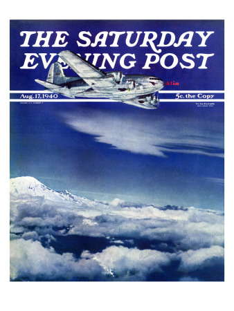 "Flight Above Clouds," Saturday Evening Post Cover, August 17, 1940