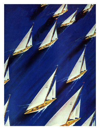 Buy "Sailboat Regatta," June 29, 1940 at AllPosters.com