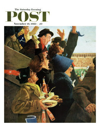 "Yale vs. Harvard," Saturday Evening Post Cover, November 19, 1960
