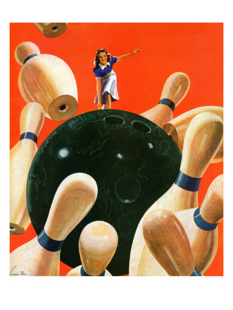 Buy "Bowling Strike," March 15, 1941 at AllPosters.com