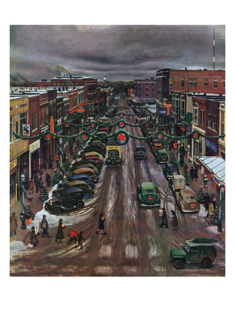'Falls City, Nebraska at Christmas,' December 21, 1946 Posters