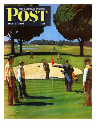 "Sand Trap," Saturday Evening Post Cover, July 3, 1948 Poster