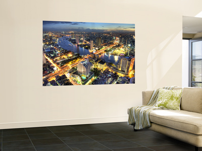 Cityscape at Dusk, Bangkok, Thailand Posters
