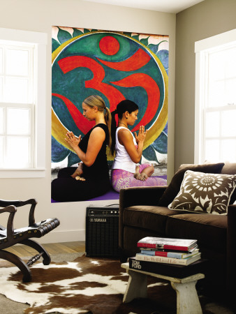 Yoga Practitioners Meditating in Lotus Pose