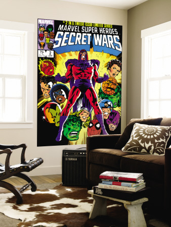 Secret Wars #2 Cover: Magneto, Hulk, Spider-Man, Thing, Iron Man and Thor