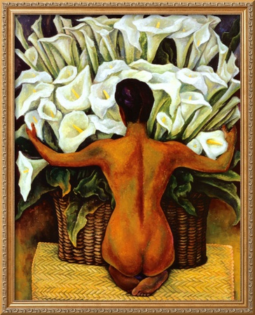 Nude with Calla Lilies