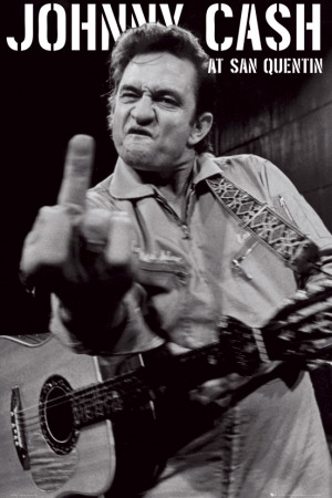 Johnny Cash- San Quentin Portrait Poster
