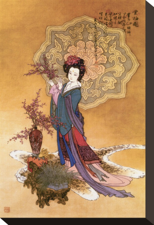 Lady with Plum Flowers