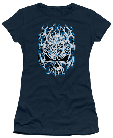 Juniors: Flaming Chrome Skull