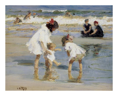 Buy Children Playing at the Seashore at AllPosters.com
