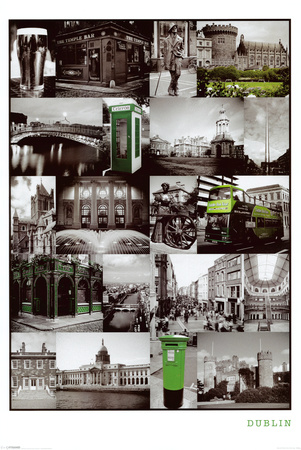 Dublin (Collage) Posters