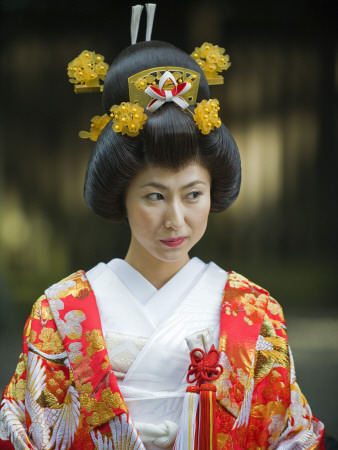 Asia, Japan, Tokyo, Wedding Ceremony at Meiji Jingu Shrine