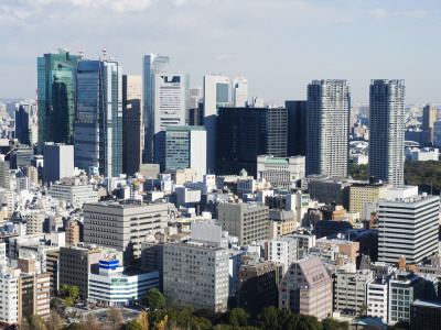 Asia, Japan, Tokyo, City Skyline View from Tokyo Tower