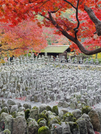 Asia, Japan; Kyoto, Sagano, Arashiyama, Adashino Nenbutsu Dera Temple