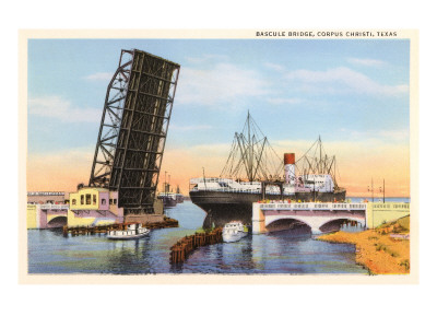 Bascule Bridge, Corpus Christi, Texas.