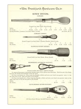 Advertisement for Screwdrivers