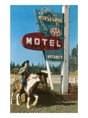 Horseshoe Vintage Motel, Boy on Pony