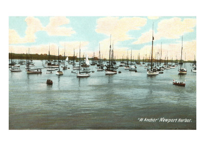 Boats at Anchor, Newport Harbor, Rhode Island