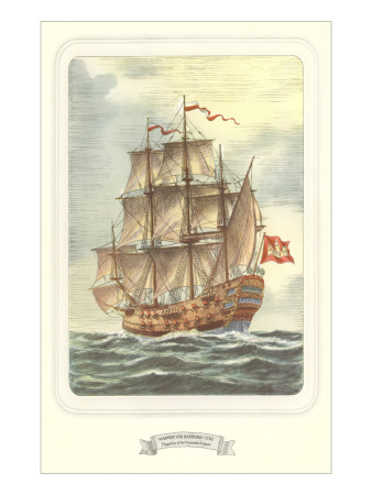Four-Masted Square-Rigged Ship