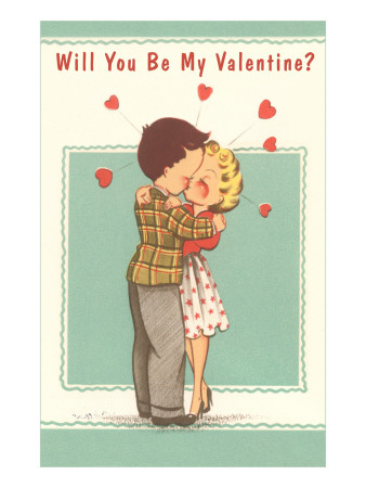 Cartoon Couple Kissing