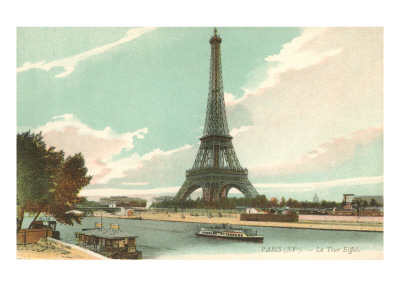 Eiffel Tower and Seine, Paris, France