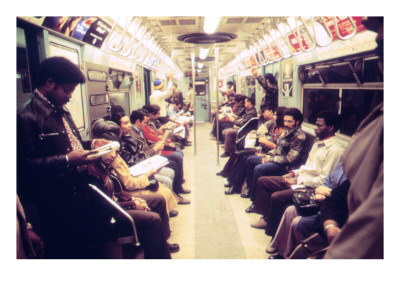 1970s America, Passengers on a Subway Car, New York City, New York, 1972