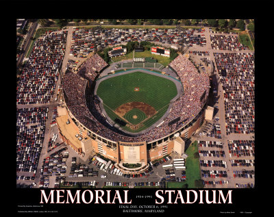 Memorial Stadium: Final Orioles Game Poster