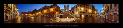 Rome Panorama, View of Piazza di Spagna