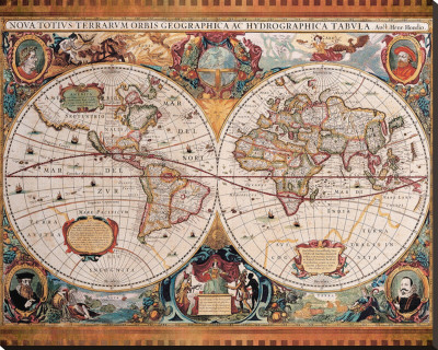 Antique Map, Geographica, Ca. 1630