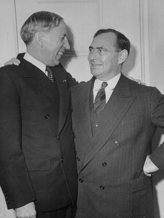 Politician Joseph with Martin Jr. Standing with B. Carroll Reece at a Gop Dinner Party