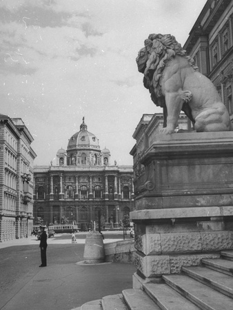 A Police Officer Directing Traffic in Front of the Museum of Natural Histroy