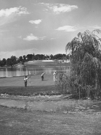 Golfers Playing at Cherry Hills Golf Tournament Poster