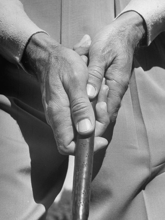 Golfer Ben Hogan Demonstrating Reverse Overlapping Putting Grip Poster