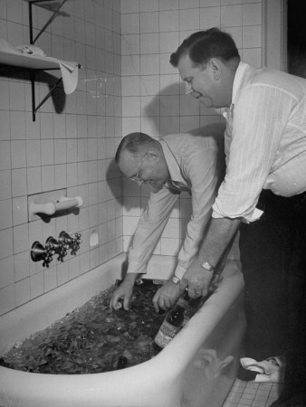 Pennsylvania Delegates to the Republican National Convention Pulling Cold Beers Out of a Tub of Ice
